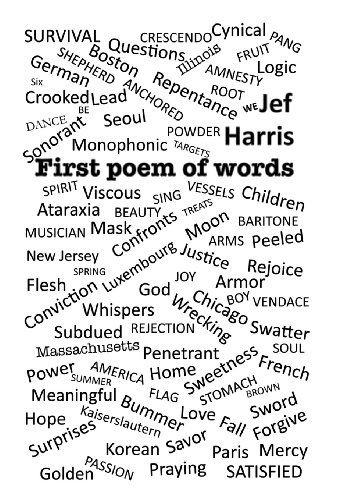 Cover for Jef Harris · First Poem of Words (Hardcover Book) (2012)