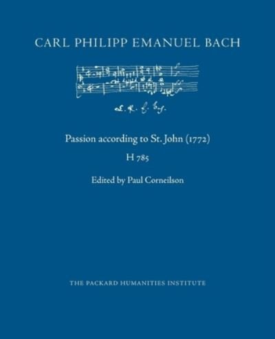 Cover for Carl Philipp Emanuel Bach · Passion according to St. John (1772) (Paperback Bog) (2017)