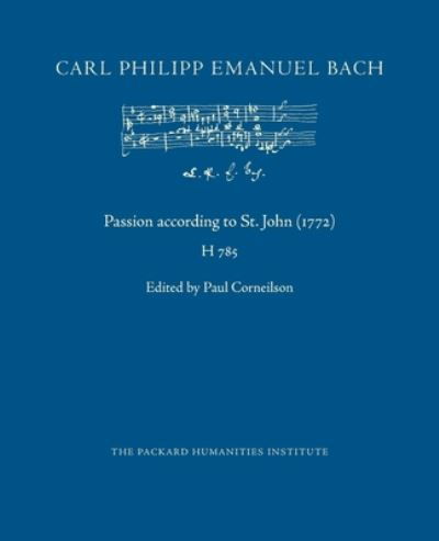 Cover for Carl Philipp Emanuel Bach · Passion according to St. John (1772) (Paperback Bog) (2017)