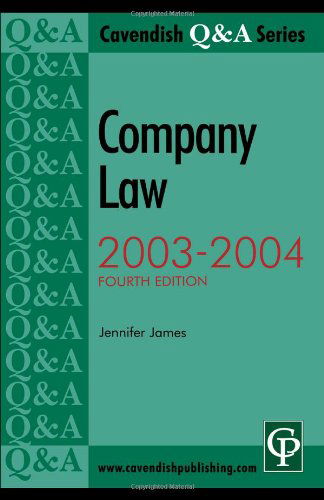 Cover for James · Company Law Q&amp;a 2003-2004 (Questions and Answers) (Paperback Book) (2003)