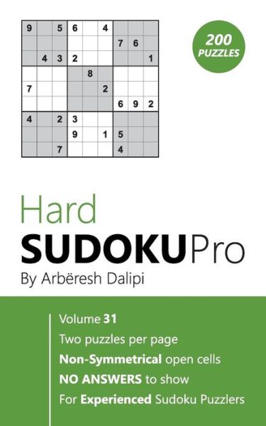 Cover for Arberesh Dalipi · Hard Sudoku Pro (Paperback Book) (2017)