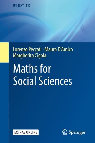Cover for Lorenzo Peccati · Maths for Social Sciences - La Matematica per il 3+2 (Paperback Book) [2018 edition] (2019)
