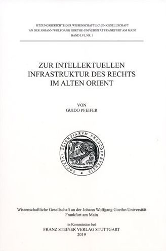 Cover for Pfeifer · Zur intellektuellen Infrastrukt (Book) (2019)