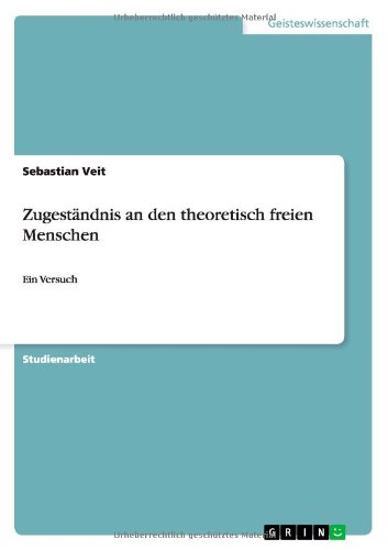 Zugeständnis an den theoretisch fr - Veit - Książki - GRIN Verlag - 9783640851355 - 7 marca 2011