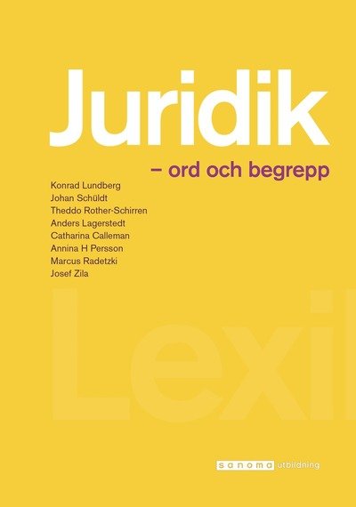 Cover for Erika Lunell · Juridik - ord och begrepp (Bok) (2017)