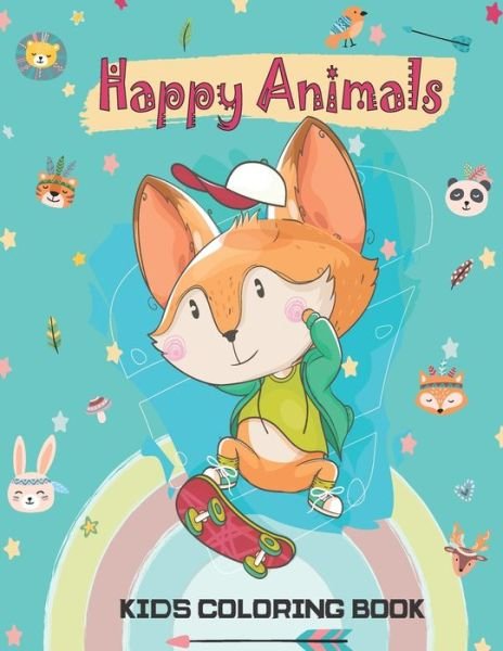 Cover for Smiley Kid Coloring · Happy Animals; Kids Coloring Book (Pocketbok) (2020)