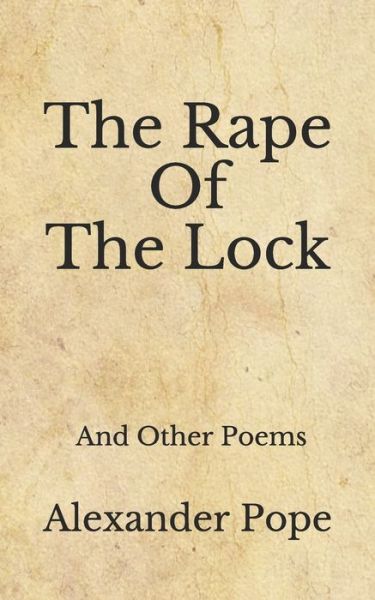 Cover for Alexander Pope · The Rape Of The Lock (Paperback Book) (2020)