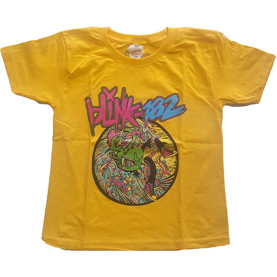 Cover for Blink-182 · Blink-182 Kids T-Shirt: Overboard Event (Yellow) (3-4 Years) (T-shirt) [size 3-4yrs] [Yellow - Kids edition] (2024)