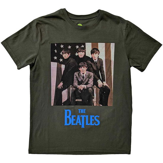 Cover for The Beatles · The Beatles Unisex T-Shirt: US Flag Photo (T-shirt) [size S] (2023)