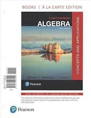 Cover for Marvin L. Bittinger · Intermediate Algebra (Book) (2017)