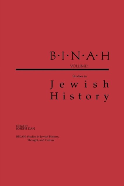 Cover for Joseph Dan · Binah: Volume I; Studies in Jewish History (Paperback Book) (1989)