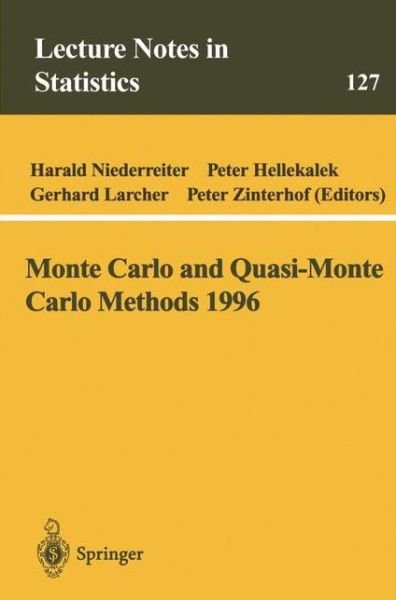 Cover for Niederreiter · Monte Carlo and Quasi-Monte Carlo Methods 1996: Proceedings of a Conference at the University of Salzburg, Austria, July 9-12, 1996 - Lecture Notes in Statistics (Paperback Book) [And Ed. edition] (1997)