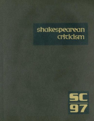 Cover for Michelle Lee · Shakespearean Criticism: Excerpts from the Criticism of William Shakespeare's Plays &amp; Poetry, from the First Published Appraisals to Current Evaluations (Shakespearean Criticism (Gale Res)) (Hardcover Book) (2006)