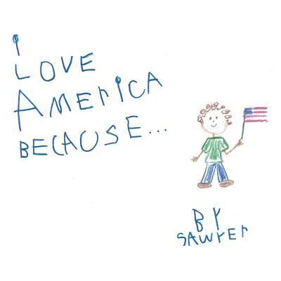 Cover for Sawyer · I Love America Because . . . (Paperback Book) (2019)