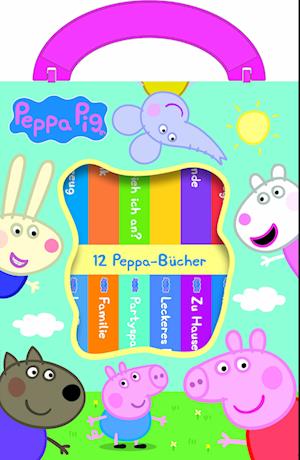 Cover for Peppa Pig - Meine erste Bibliothek - Bücherbox mit 12 Pappbilderbüchern - Peppa Wutz (Book) (2024)