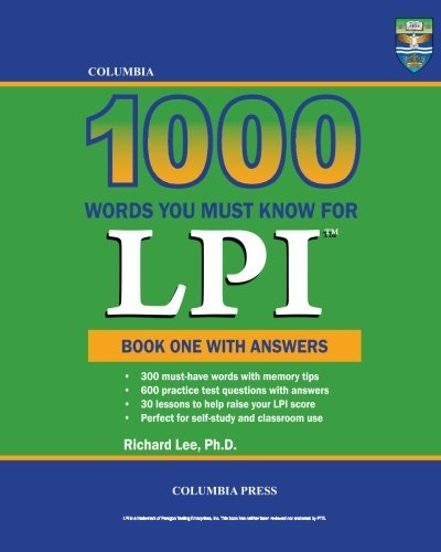 Cover for Richard Lee Ph.d. · Columbia 1000 Words You Must Know for Lpi: Book One with Answers (Volume 1) (Pocketbok) (2013)