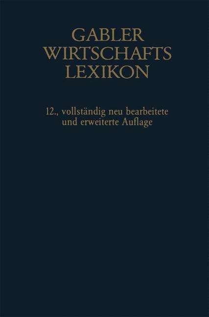Cover for Reinhold Sellien · Gablers Wirtschafts Lexikon (Paperback Book) (1988)