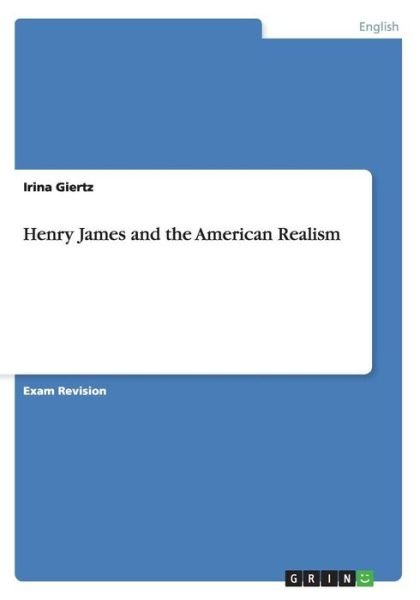 Cover for Giertz · Henry James and the American Rea (Bok) (2014)