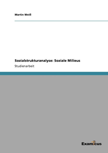 Sozialstrukturanalyse: Soziale Milieus - Martin Weiss - Books - Examicus Verlag - 9783656992356 - March 10, 2012