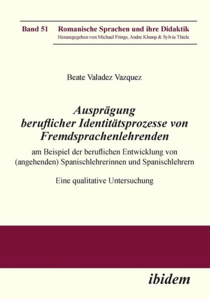 Cover for Valadez_Vaquez · Ausprägung beruflicher I (Book) (2014)