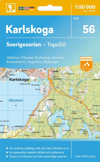 Cover for Karlskoga - Sverigeserien Topo50 (Map) (2025)