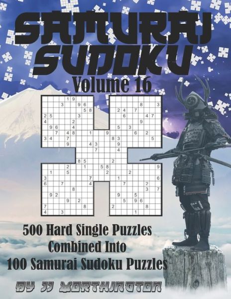 Cover for Jj Worthington · Sudoku Samurai Puzzles Large Print for Adults and Kids Hard Volume 16 (Paperback Book) (2021)