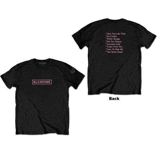 Cover for BlackPink · BlackPink Unisex T-Shirt: The Album Track list (Back Print) (T-shirt)