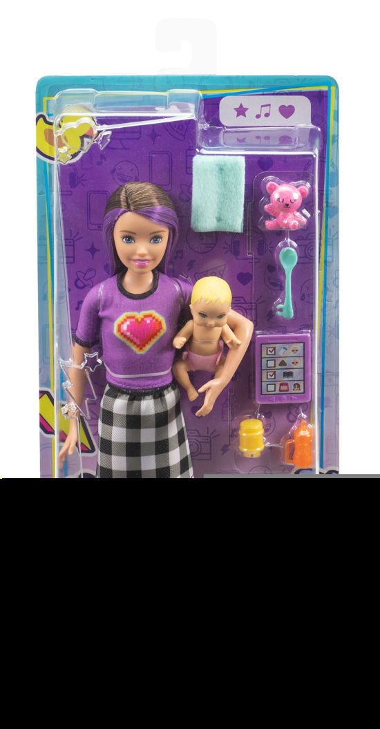 Barbie  Skipper Babysitter Brunette Doll with Baby Doll Toys (MERCH) (2020)