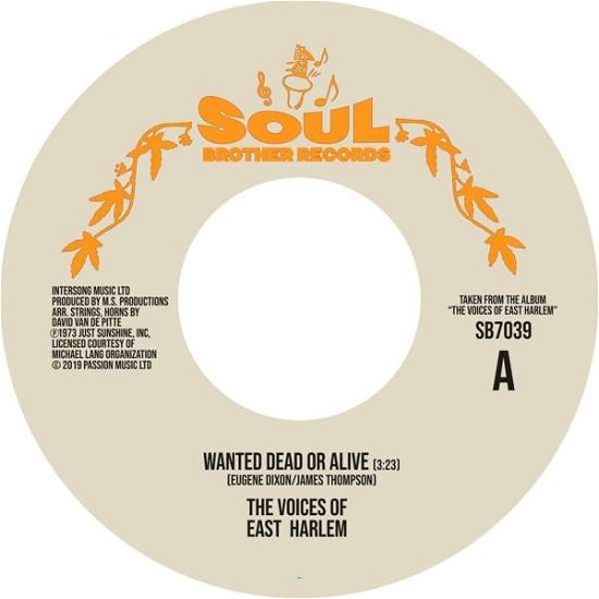 Cover for Voices Of East Harlem · Wanted Dead Or Alive / Can You Feel It (LP) (2019)