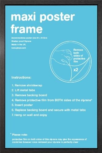 GBEYE - MDF Black Frame FSC ® - Maxi - 61 x 91.5cm - Gb Eye - Merchandise - Gb Eye - 5028486109357 - 