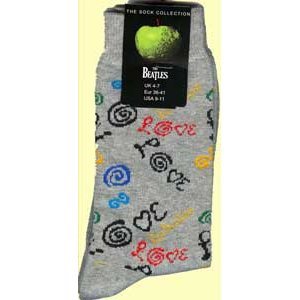 Cover for The Beatles · The Beatles Ladies Ankle Socks: Love (UK Size 4 - 7) (Bekleidung) [Grey - Ladies edition]