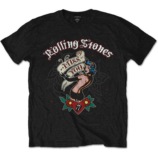 The Rolling Stones Unisex T-Shirt: Miss You - The Rolling Stones - Marchandise - Bravado - 5055295354357 - 