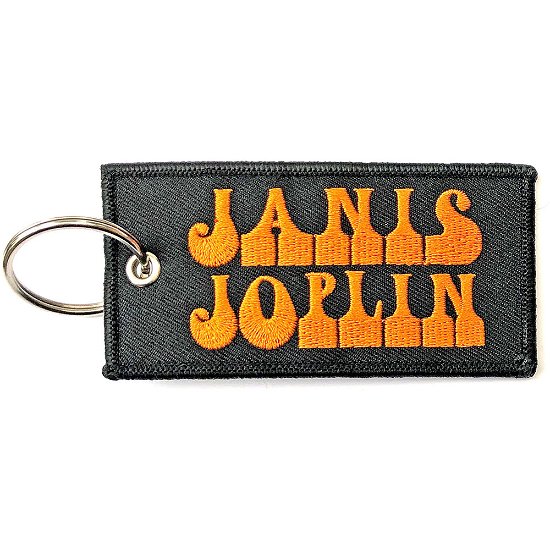 Janis Joplin Keychain: Logo (Double Sided Patch) - Janis Joplin - Fanituote -  - 5056368600357 - 