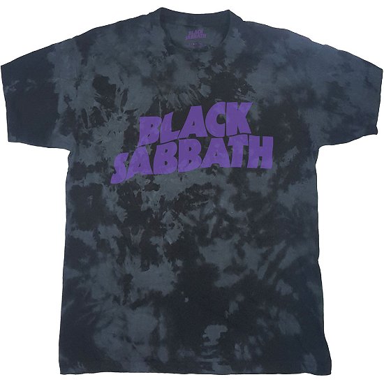 Black Sabbath Unisex T-Shirt: Wavy Logo (Wash Collection) - Black Sabbath - Produtos -  - 5056368668357 - 