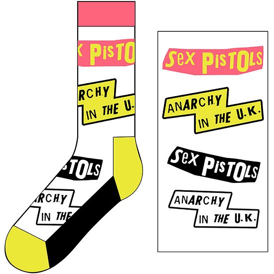 Cover for Sex Pistols - The · The Sex Pistols Unisex Ankle Socks: Anarchy In The UK (UK Size 7 - 11) (TØJ) [size M] [White - Unisex edition]