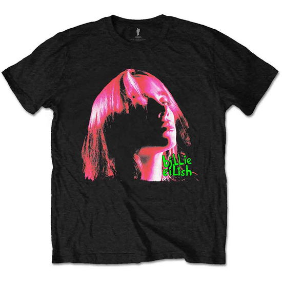 Billie Eilish Unisex T-Shirt: Neon Shadow Pink - Billie Eilish - Mercancía -  - 5056368697357 - 