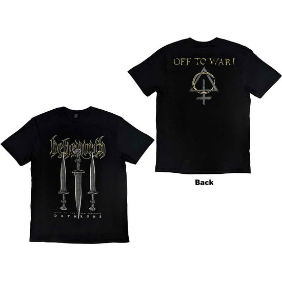 Cover for Behemoth · Behemoth Unisex T-Shirt: Off To War! (Black) (Back Print) (T-shirt) [size S] (2023)