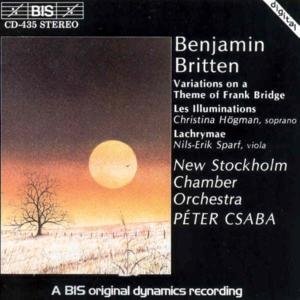 Frank Bridge Theme Variation - Britten / Hogman / Sparf / Csaba / Nsco - Musiikki - Bis - 7318590004357 - perjantai 25. maaliskuuta 1994