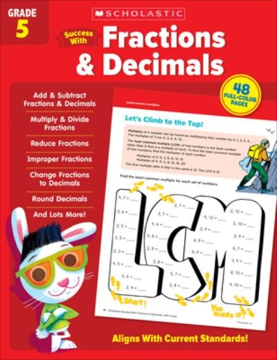 Cover for Scholastic Teaching Resources · Scholastic Success with Fractions and Decimals Grade 5 (Book) (2022)