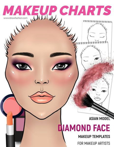 Cover for I Draw Fashion · Makeup Charts - Face Charts for Makeup Artists (Paperback Book) (2019)