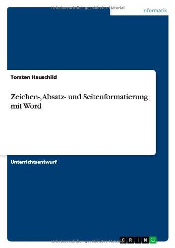 Cover for Hauschild · Zeichen-, Absatz- und Seitenf (Book) [German edition] (2013)