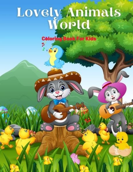 Cover for Fiona Abbott · Lovely Animals World - Coloring Book For Kids (Pocketbok) (2020)