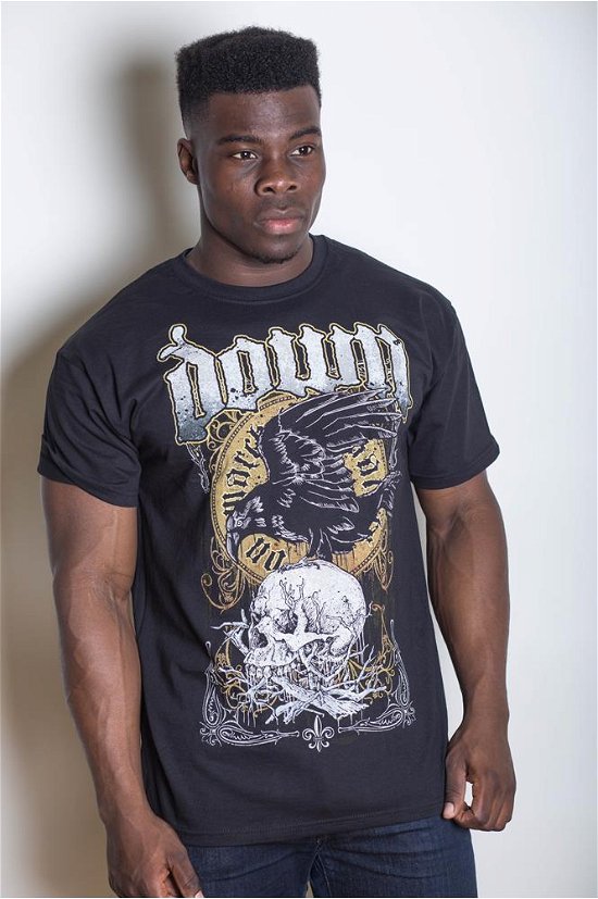 Down Unisex T-Shirt: Swamp Skull - Down - Merchandise - Global - Apparel - 5055295344358 - April 24, 2015