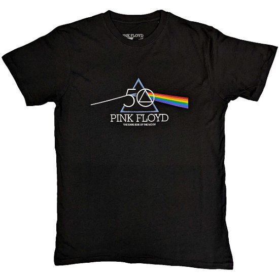 Pink Floyd Unisex T-Shirt: 50th Prism Logo - Pink Floyd - Koopwaar -  - 5056561075358 - 