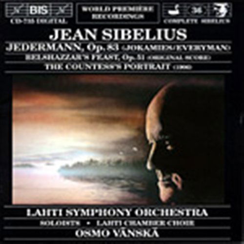 Jedermann / Belshazzar's Feast / Countess Portrait - Sibelius / Vanska / Lahti Symphony Orchestra - Music - BIS RECORDS - 7318590007358 - September 19, 1995