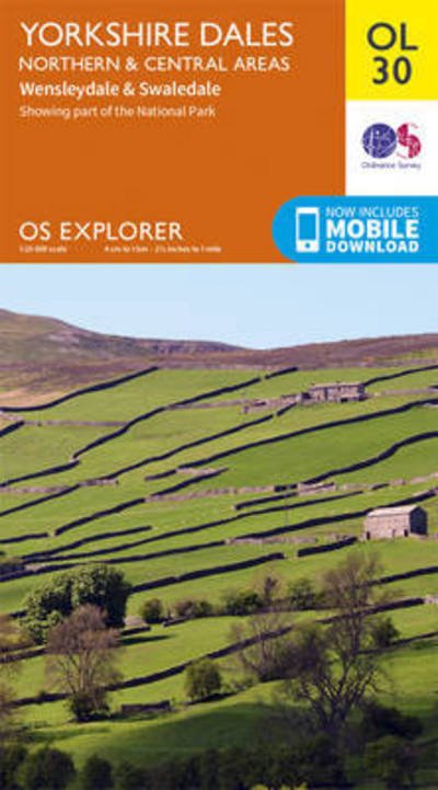 Cover for Ordnance Survey · Yorkshire Dales Northern &amp; Central - OS Explorer Map (Kartor) [August 2016 edition] (2016)