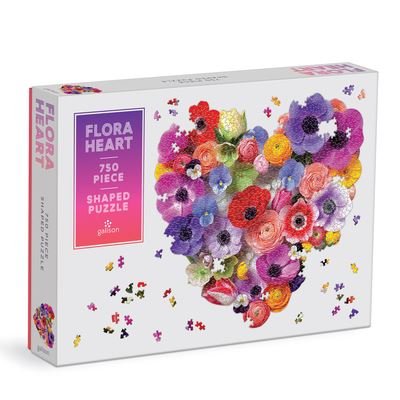 Flora Heart 750 Piece Shaped Puzzle - Galison - Board game - Galison - 9780735373358 - February 17, 2022