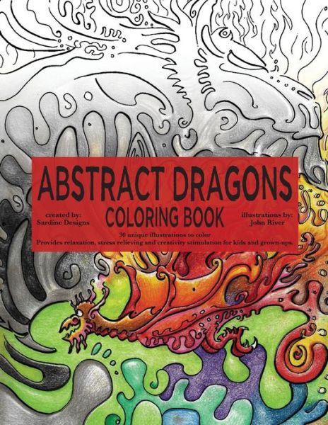 Cover for Sardine Designs Coloring Books · Abstract Dragons Coloring Book (Paperback Book) (2019)