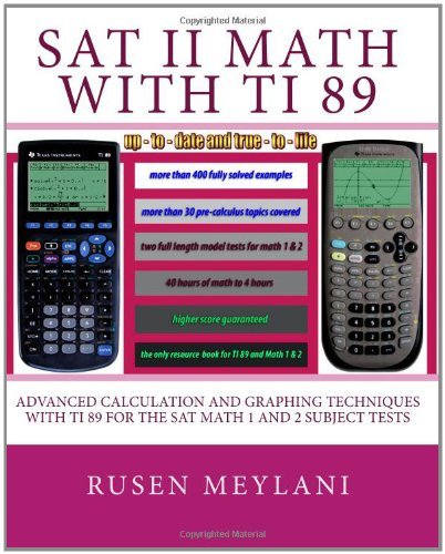 Cover for Rusen Meylani · Sat II Math with Ti 89: Advanced Caculation and Graphing Techniques with Ti 89 for the Sat Math 1 and 2 Subject Tests (Pocketbok) (2010)
