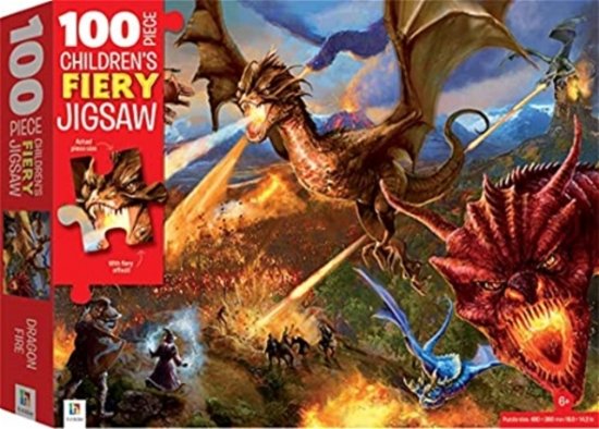 Cover for Hinkler Pty Ltd · 100-Piece Children's Fiery Jigsaw: Dragon Fire - Children's Jigsaw with Treatments (GAME) (2019)